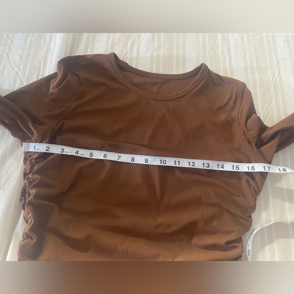 lululemon athletica All it Takes Ribbed Nulu Long sleeve shirt Roasted Brown - Picture 7 of 8